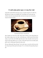 Tài liệu Cà phê giúp giảm nguy cơ ung thư ruột docx