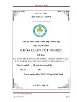 Kế toán thuế thu nhập doanh nghiệp tại “Công ty cổ phần đầu tư tài chính và thương mại G7