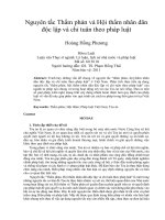 Nguyên tắc thẩm phán và hội thẩm nhân dân độc lập và chỉ tuân theo pháp luật