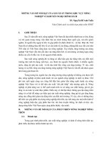 Tài liệu NHỮNG VẤN ĐỀ NỔI BẬT CỦA SẢN XUẤT TRONG KHU VỰC NÔNG NGHIỆP VÀ KHUYẾN NGHỊ CHÍNH SÁCH pdf