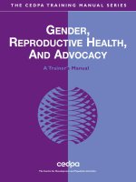 Tài liệu GENDER, REPRODUCTIVE HEALTH, AND ADVOCACY: A Trainer’s Manual docx