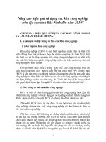 nâng cao hiệu quả sử dụng các khu công nghiệp trên địa bàn tỉnh bắc ninh đến năm 2010