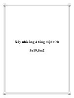 Tài liệu Xây nhà ống 4 tầng diện tích 5x19,5m2 pdf