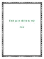 Tài liệu Thói quen khiến da mặt xấu pot