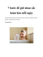 Tài liệu 7 bước để giữ nhan sắc hoàn hảo mỗi ngày pdf
