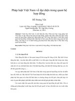 Pháp luật việt nam về đại diện trong quan hệ hợp đồng