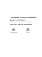 Tài liệu Accreditation of medical education institutions pdf