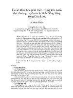 Cơ sở khoa học phát triển trung tâm giáo dục thường xuyên ở các tỉnh đồng bằng sông cửu long