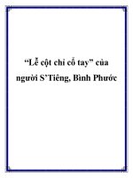 Tài liệu “Lễ cột chỉ cổ tay” của người S’Tiêng, Bình Phước doc