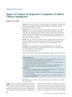 Tài liệu Impact of Culture on Depressive Symptoms of Elderly Chinese Immigrants doc