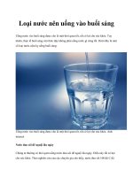 Tài liệu Loại nước nên uống vào buổi sáng ppt