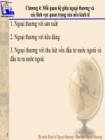 Tài liệu Mối quan hệ giữa ngoại thương và các lĩnh vực quan trọng của nền kinh tế pot