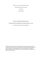 Tài liệu FIRMS AND THEIR DISTRESSED BANKS: LESSONS FROM THE NORWEGIAN BANKING CRISIS (1988-1991) docx
