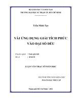 vài ứng dụng giải tích phức vào đại số đều