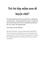 Tài liệu Trẻ bỏ lớp mầm non đi luyện chữ? docx