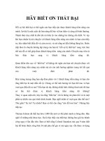 Tài liệu HÃY BIẾT ƠN THẤT BẠI ppt