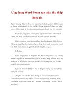 Tài liệu Ứng dụng Word Forms tạo mẫu thu thập thông tin pptx