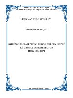 nghiên cứu giảm phông buồng chì của hệ phổ kế gamma dùng detector hpge gem 15p4