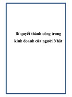 Tài liệu Bí quyết thành công trong kinh doanh của người Nhật docx
