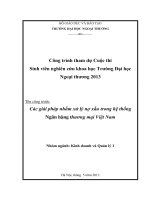 Các giải pháp nhằm xử lý nợ xấu trong hệ thống ngân hàng thương mại việt nam