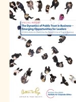 Tài liệu Special RepoRt The Dynamics of Public Trust in Business— Emerging Opportunities for Leaders ppt