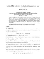 Một số bài toán trò chơi có nội dung toán học