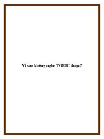 Tài liệu Vì sao không nghe TOEIC được?. doc