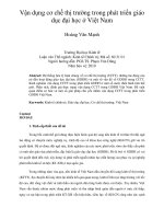 Vận dụng cơ chế thị trường trong phát triển giáo dục đại học ở việt nam