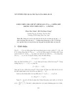 Tài liệu CHẶN TRÊN CHO CHỈ SỐ CHÍNH QUY CỦA s+3 ĐIỂM KÉP KHÔNG NẰM TRÊN MỘT (s-1)-PHẲNG docx