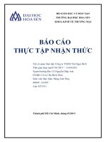 báo cáo thực tập nhận thức công ty tnhh tân ngọc bích
