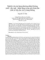 Nghiên cứu áp dụng phương pháp khoảng cách   tần suất   nhận dạng trong giải đoán địa chất số liệu địa vật lý hàng không