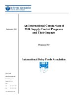 Tài liệu An International Comparison of Milk Supply Control Programs and Their Impacts pot