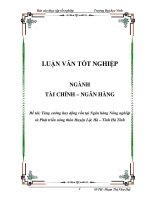 Tăng cường huy động vốn tại Ngân hàng Nông nghiệp và Phát triển nông thôn Huyện Lộc Hà – Tĩnh Hà Tĩnh