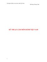 Tài liệu KỸ THUẬT LÀM MÓN BÁNH VIỆT NAM docx