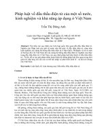 Pháp luật về đấu thầu điện tử của một số nước, kinh nghiệm và khả năng áp dụng ở việt nam