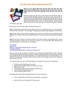 Tao dia mem khoi dong win XP