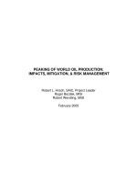 Tài liệu PEAKING OF WORLD OIL PRODUCTION: IMPACTS, MITIGATION, & RISK MANAGEMENT pptx