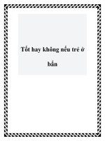 Tài liệu Tốt hay không nếu trẻ ở bẩn ppt