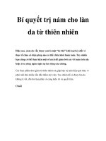 Tài liệu Bí quyết trị nám cho làn da từ thiên nhiên docx