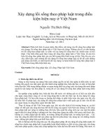 Xây dựng lối sống theo pháp luật trong điều kiện hiện nay ở việt nam