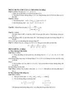 Tài liệu Đề Thi Thử Đại Học Khối A, A1, B, D Toán 2013 - Phần 22 - Đề 23 ppt
