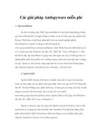 Tài liệu Các giải pháp Antispyware miễn phí pdf