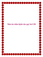 Tài liệu Món ăn chữa bệnh cho quý bà U50. doc