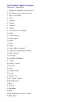 Tài liệu Medical vocabulary doc