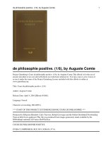 Tài liệu Cours de philosophie positive. (1/6) pdf