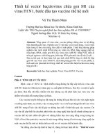 Thiết kế vector baculovirus chứa gen m1 của virus h1n1, bước đầu tạo vaccine thế hệ mới