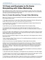 15 Clues and Examples to Do Some Storytelling with Video Marketing