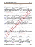 luyện thi đại học vật lý 2014 đáp án