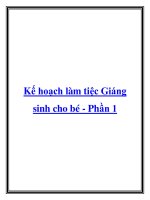 Tài liệu Kế hoạch làm tiệc Giáng sinh cho bé - Phần 1 pdf