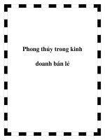 Tài liệu Phong thủy trong kinh doanh bán lẻ ppt